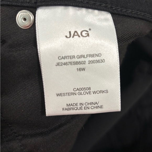 Jag Jeans Skinny Girlfriend Pants Black Size 16w - Picture 3 of 4